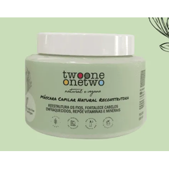 Máscara Capilar Natural Reconstrutora Detox Balance Alcaçus e Chicória Twoone Onetwo Natural Vegana